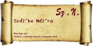 Szőke Nóra névjegykártya